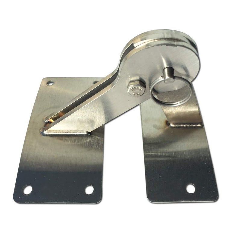 BBQgaskets.com Stainless Lid Hinge Kit compatible with Weber Smokey Mountain Grill 18.5 22.5 quick release - Image 1